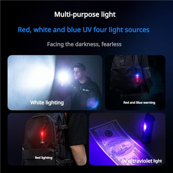 Philips LED Bright Mini Torch Outdoor kannettava riippuva avaimenperä violetti valo taskulamppu