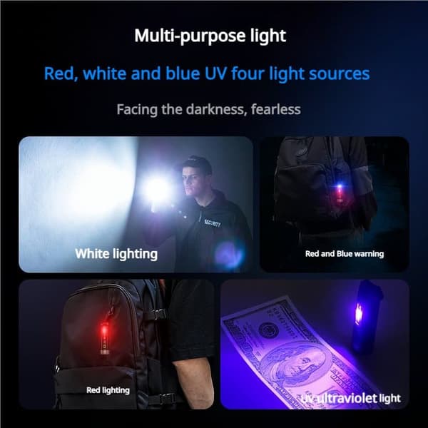 Philips LED Bright Mini Torch Outdoor kannettava riippuva avaimenperä violetti valo taskulamppu