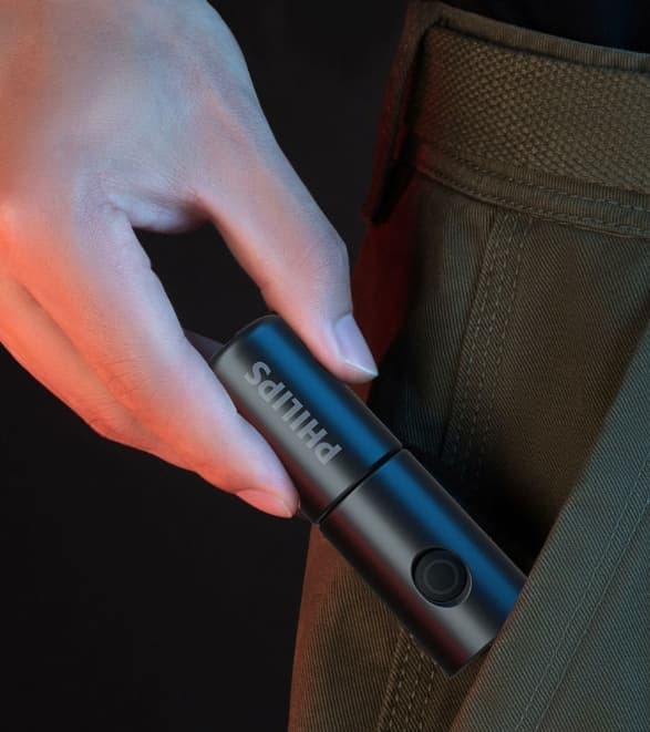 Philips SFL1126 monitoiminen minitaskulamppu ladattava vedenpitävä taskulamppu kirkkaalla valolla