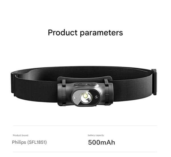 Philips Sensor Headlamp Kirkas valo Pääpanta Pitkäikäinen ladattava taskulamppu