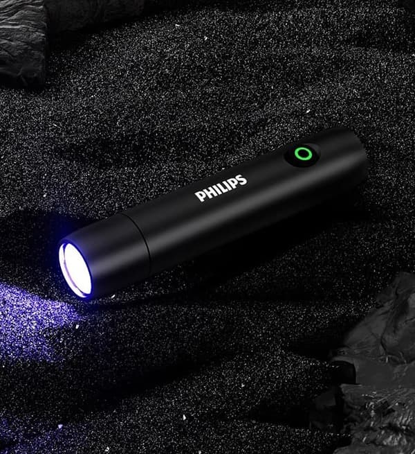 Philips kattmosslampa violett fackla svampdetektering ultraviolett specialljus