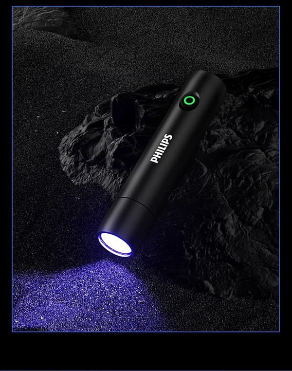 Philips kattmosslampa violett fackla svampdetektering ultraviolett specialljus