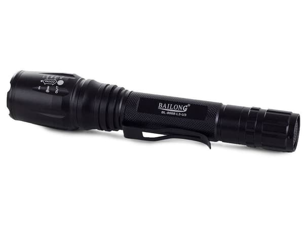 Bailong taktinen taskulamppu CREE XM-L T6 LED -valolla, malli 8668