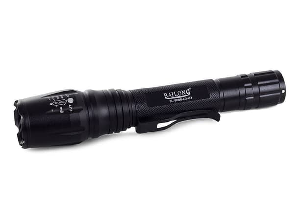 Bailong taktinen taskulamppu CREE XM-L T6 LED -valolla, malli 8668
