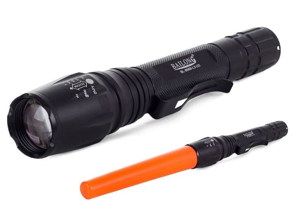 Bailong taktinen taskulamppu CREE XM-L T6 LED -valolla, malli 8668