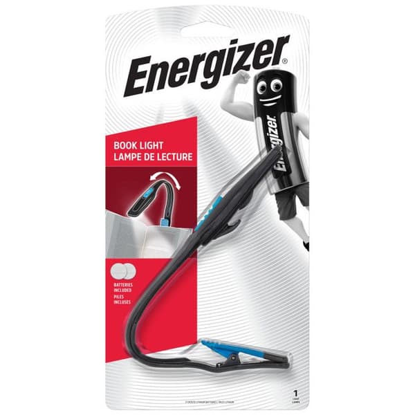 Läslampa - Energizer - Booklite - LED - 11 Lumen - Vikbar och clip-on