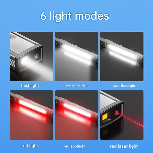multifunktionel lommelygte laser pointer magnetisk model lommelygte