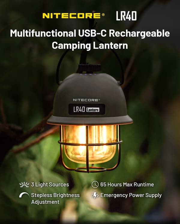 TASKULAMPPU SARJA/100 LUMENIA LR40 NITECORE