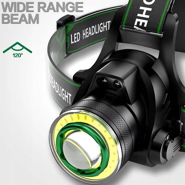 KRAFTFULD LED-PANDELAMPE GENOPLADELIG COB-PANDELAMPE TURISTPANDELAMPE