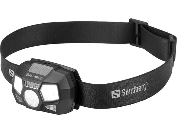 Sandberg 5-i-1-pannlampa med rörelsesensor, 421-10 Svart