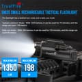 Pikkukuva 3 / 4: Trustfire GM35 Taktinen Taskulamppu, 1350 Lumenia, USB-ladattava,Li-polymeeriakku, musta