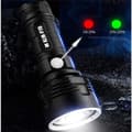 Miniatyrbillede 2 af 4: LED Vandtæt Lommelygte, 100.000 Lumen Lysstyrke, 800m Stråledistance,sort