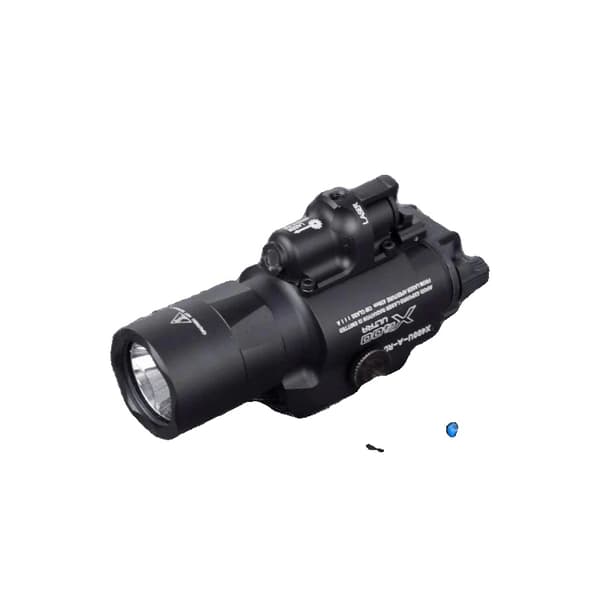 Taktisk Pistollys, 500 Lumen Udgang, Passer til 20mm Skinner, Rød/Grøn Laser Sigtet,sort
