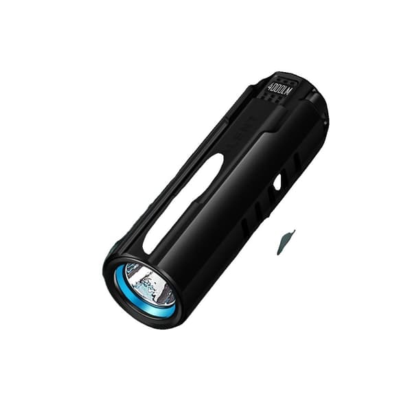 Kirkas Mini Taskulamppu, 4000 Lumenia, Säädettävä Fokus, USB-ladattava,Kylmä Valkoinen, musta