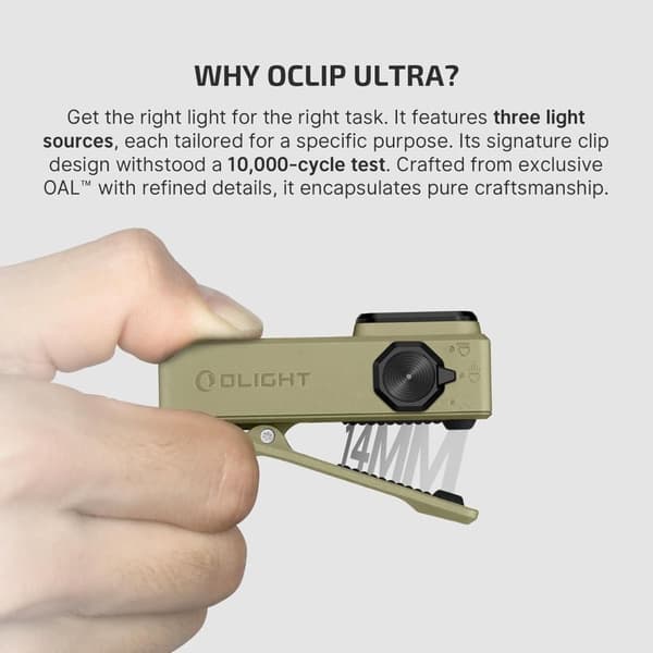 OBOSOE taskulamppu clamp lamppu 530 lumenilla, ladattava USB-C:n kautta, työvalo 3-in-1