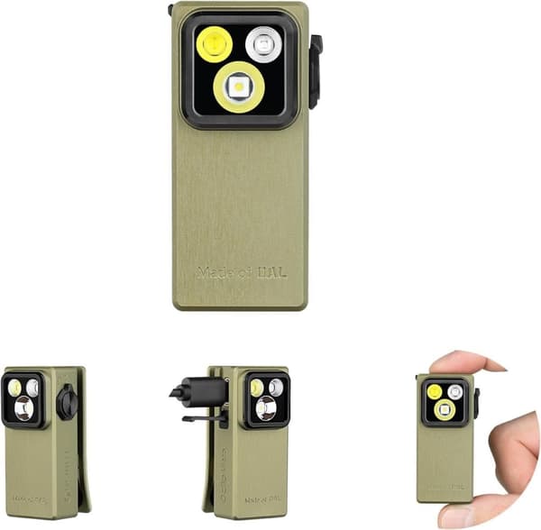 OBOSOE taskulamppu clamp lamppu 530 lumenilla, ladattava USB-C:n kautta, työvalo 3-in-1