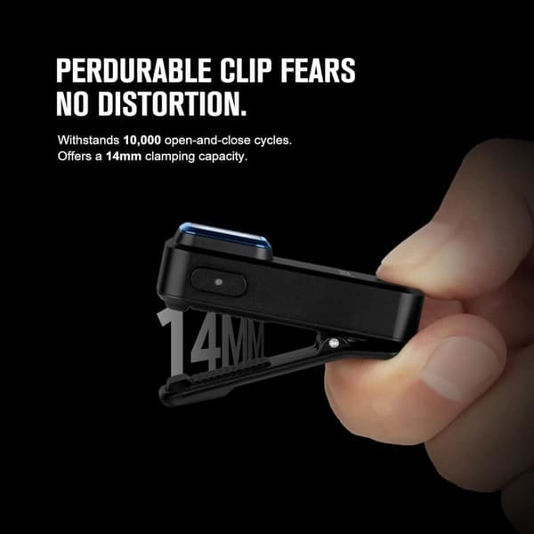 OBOSOE taskulamppu clamp lamppu 530 lumenilla, ladattava USB-C:n kautta, työvalo 3-in-1