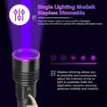 Pikkukuva 7 / 8: OBOSOE UV-taskulamppu 365nm, ladattava musta valo LCD-näytöllä, tehokas UV-käsivalo virtsalle, skorpioneille, hartsille, lasille