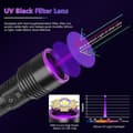 Pikkukuva 2 / 8: OBOSOE UV-taskulamppu 365nm, ladattava musta valo LCD-näytöllä, tehokas UV-käsivalo virtsalle, skorpioneille, hartsille, lasille