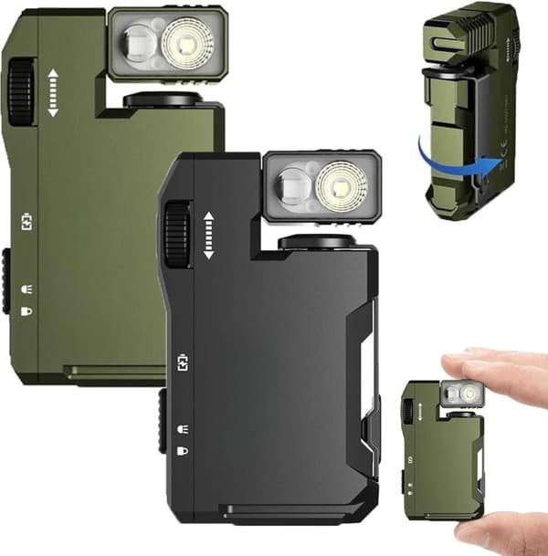 OBOSOE G5 genopladelig lommelygte 2-pak – 400 lumen mini lommelygter med 3 tilstande til udendørs brug