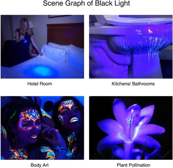 OBOSOE UV lommelygte med 100 LED'er - Large