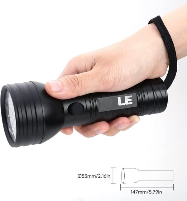 OBOSOE UV lommelygte med 100 LED'er - Large