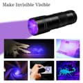 Miniatyrbillede 4 af 6: OBOSOE UV Lommelygte med 12 LED'er 395 nm Sort