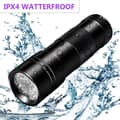 Miniatyrbillede 5 af 6: OBOSOE UV Lommelygte med 12 LED'er 395 nm Sort