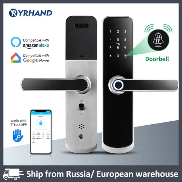 Smart lås, biometrisk fingeravtrycksigenkänning, Bluetooth-anslutning