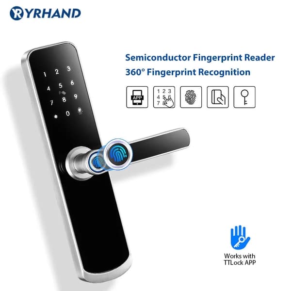 Smart lås, biometrisk fingeravtrycksigenkänning, Bluetooth-anslutning