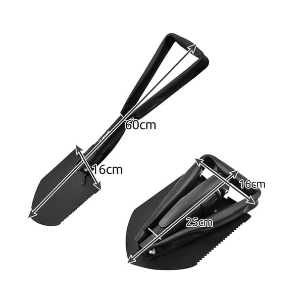 3-in-1 Taitettava Lapio/Kirkka/Saha – Retkeily