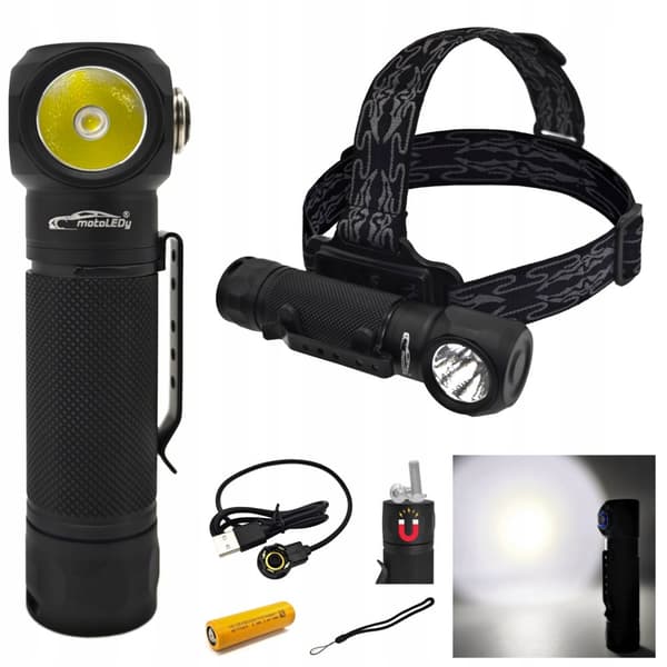 Taktisk multifunktionel LED-pandelampe 2-i-1 motoLEDy
