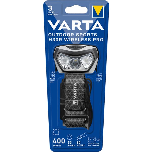 Varta Hodelykt Outdoor Sports H30R Pro Oppladbar