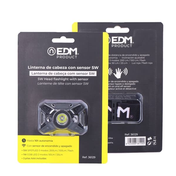 LED Pandelampe EDM 36129 Cob 5 W 200 Lm Lyssensor 7 Funktioner (3 enheder)