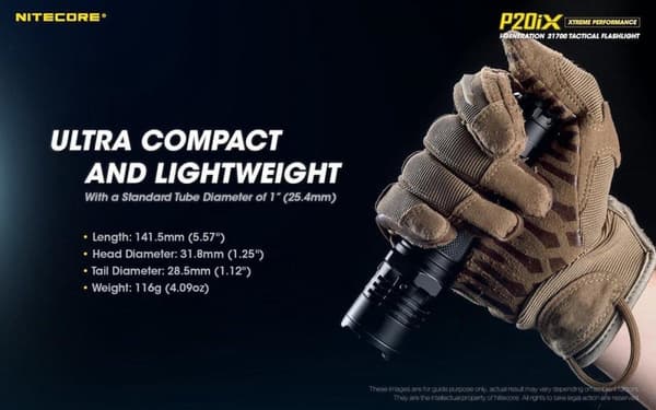 Nitecore P20iX svart taktisk LED-ficklampa