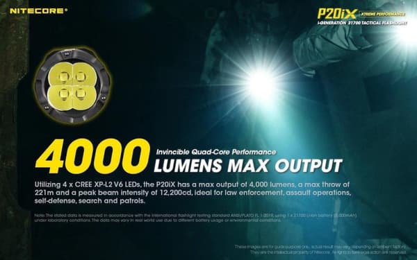 Nitecore P20iX svart taktisk LED-ficklampa