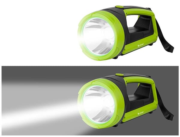 Latarka szperacz 3600 mAh zielona z power bankiem