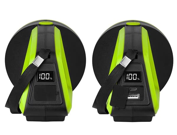 Latarka szperacz 3600 mAh zielona z power bankiem