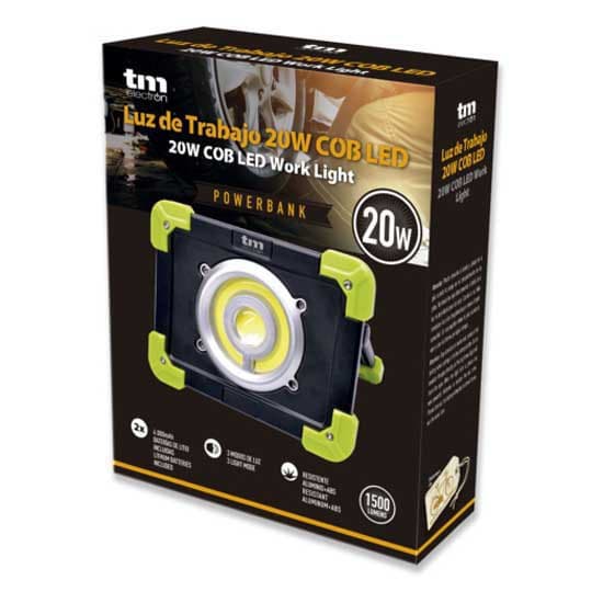 Tm Electron Led Arbejdslygte Tmtor020 Powerbank 20w Gylden