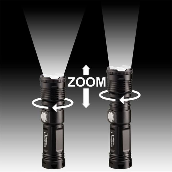 National Geographic Genopladelig Led Lommelygte 9082400 Sort