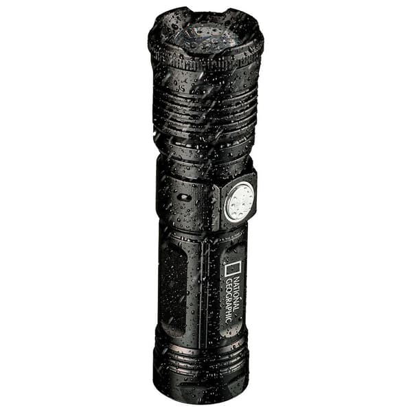 National Geographic Genopladelig Led Lommelygte 9082400 Sort