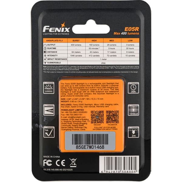 Fenix Led Taskulamppu Fnx E09r Oranssi