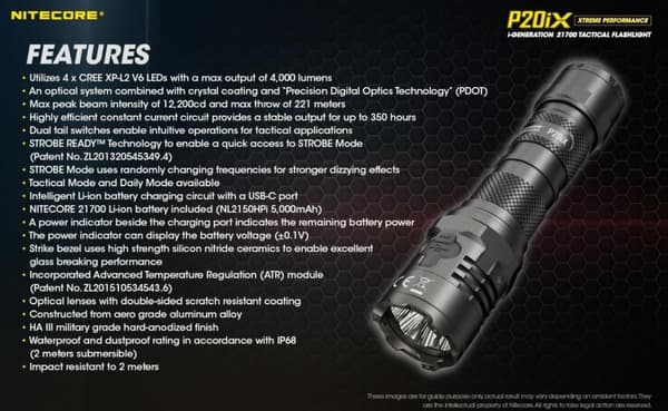 Lommelygte PRECISE SERIES/4000 LUMENS P20IX NITECORE