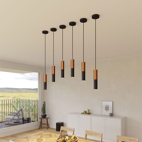 Creative Cables Tub-e14 Spotljus Dubbla Metallrör. Med Dubbel Lamphållare Ring