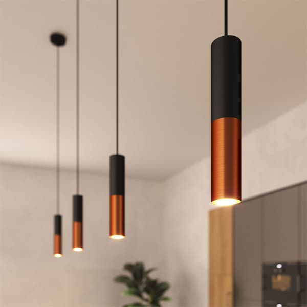 Creative Cables Tub-e14 Spotljus Dubbla Metallrör. Med Dubbel Lamphållare Ring