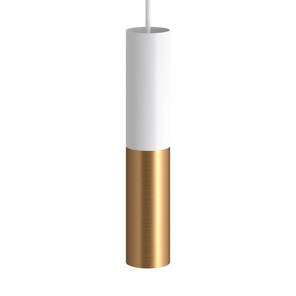 Creative Cables Tub-e14 Spotljus Dubbla Metallrör. Med Dubbel Lamphållare Ring