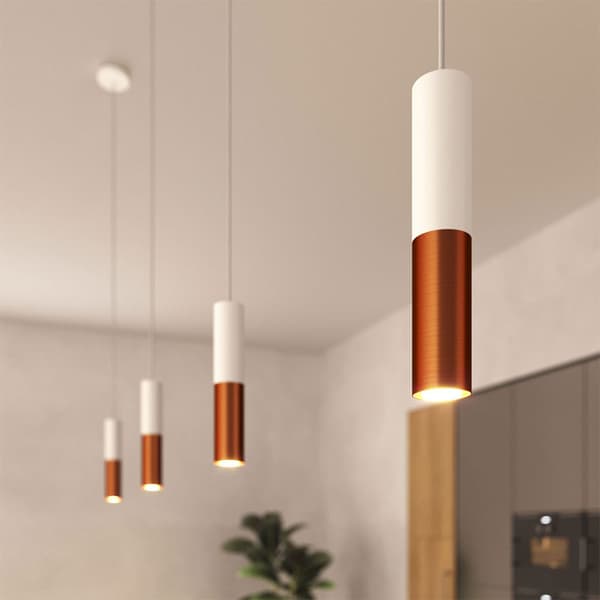 Creative Cables Tub-e14 Spotljus Dubbla Metallrör. Med Dubbel Lamphållare Ring