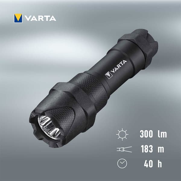 Varta Lykta Indestructible F10 Pro 6w Led Alu 300 Lumen Svart