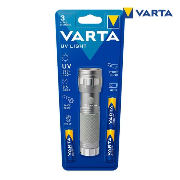 Lamppu Varta UV-lamppu Harmaa Alumiini Hopea