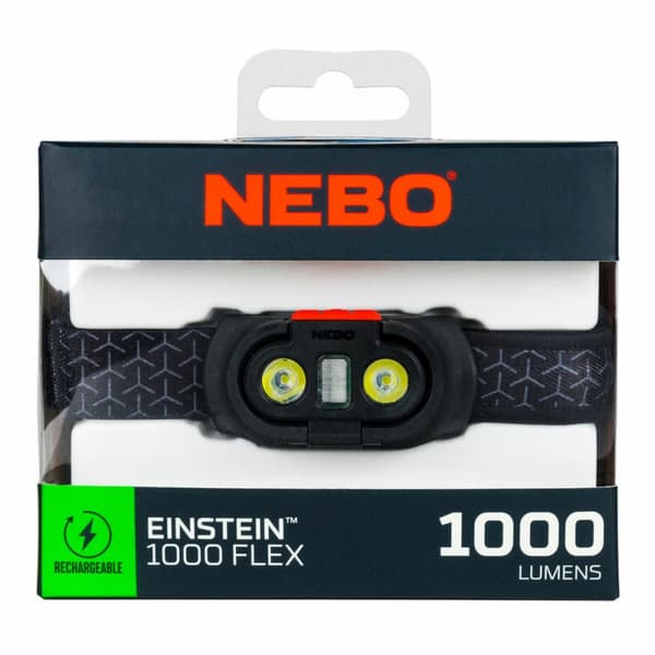 LED-lampa för huvudet Nebo Einstein™ 1000 Flex 1000 Lm